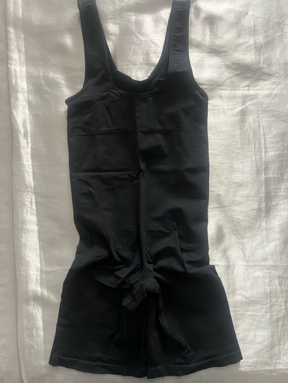 Black Scoop Neck Shapewear Romper
